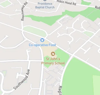 map for St John's Primary School