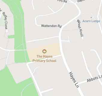 map for The Hayes Primary School