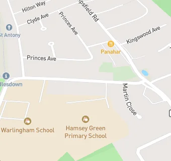 map for Hamsey Green Junior School