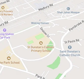 map for St Dunstan's Catholic Primary School, Woking