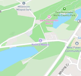 map for Oare Gunpowder Works Country Park