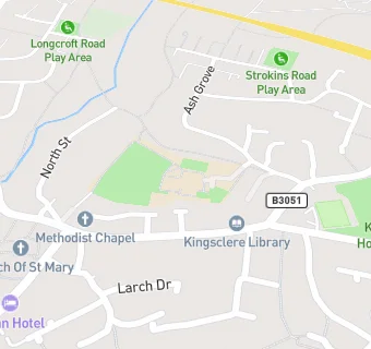 map for Kingsclere Church of England Primary School