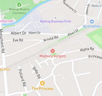 map for Maybury Surgery