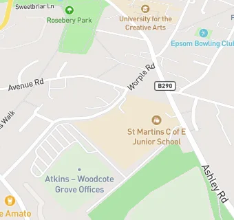 map for St Martin's CofE Aided Infant School, Epsom