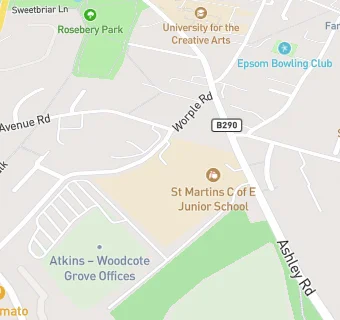 map for St Martin's CofE (Aided) Junior School