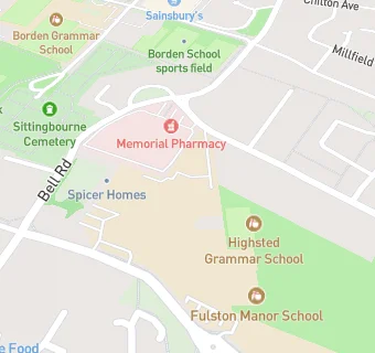 map for Highsted Grammar School