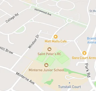 map for St Peter's Catholic Primary School