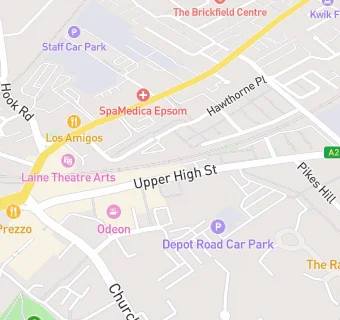 map for Epsom Pizza