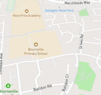 map for Bournville Community Infant School