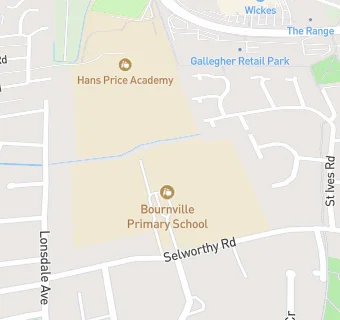 map for Bournville Junior School