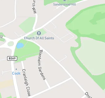 map for All Saints Church Hall