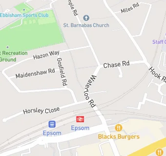 map for Epsom Newsagents