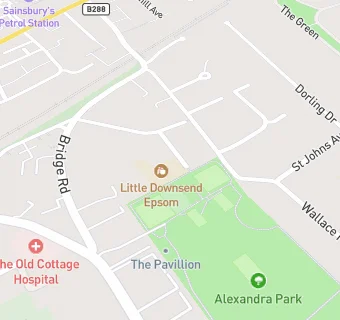 map for Little Downsend Epsom