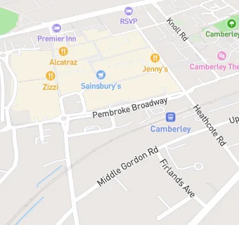 map for Travelodge - Camberley Central