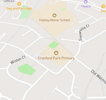 map for Yateley Infant School