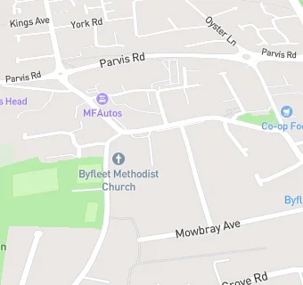 map for Byfleet Village Hall