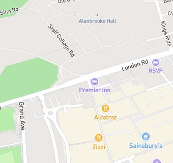 map for Camberley Premier Inn