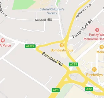 map for Purley Baptist Church