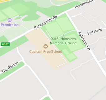 map for Cobham Free School