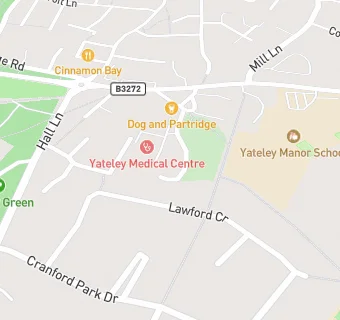 map for Oakley Health Group - Yateley Medical Centre