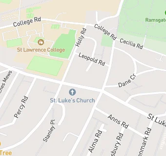 map for St Lukes Parish Hall