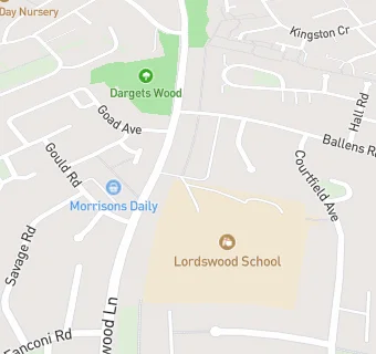 map for Lordswood Junior School