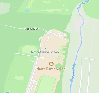 map for Notre Dame Convent School