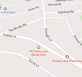 map for Foxley Lane Pharmacy