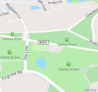 map for Yateley Bowling Club