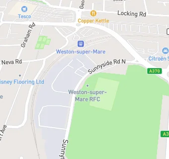 map for Weston Super Mare RFC