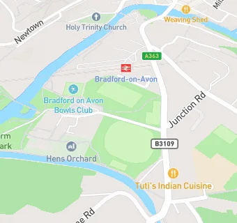 map for Bradford On Avon Bowling Club