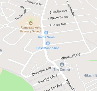 map for Newington Road Surgery