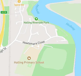 map for Halling Primary School Breakfast And After School Club