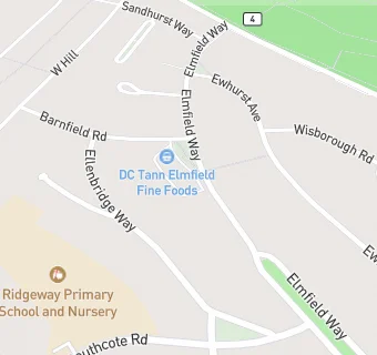 map for DC Tann Elmfield Fine Foods