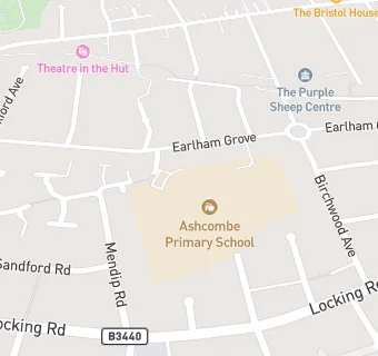 map for Ashcombe Childrens Centre