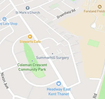 map for Summerhill Surgery