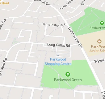 map for Long Catlis Road Surgery