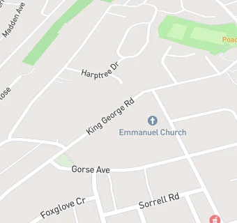 map for King George Road Surgery