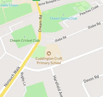 map for Cuddington Croft Primary School