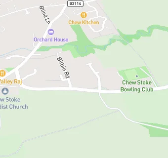 map for Chew Stoke Bowling Club