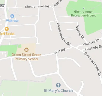 map for Green Street Green Primary School