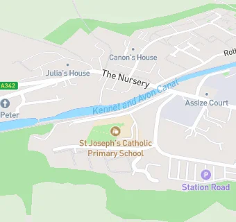 map for St Joseph's Catholic Primary School, Devizes