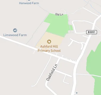 map for Ashford Hill Primary School