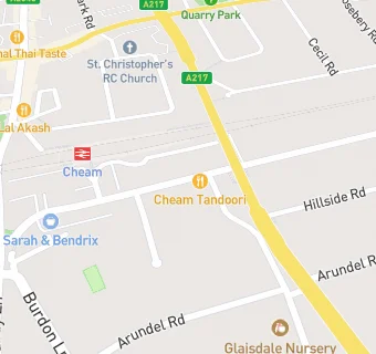 map for The Cheam Tandoori