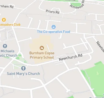 map for Burnham Copse Primary School