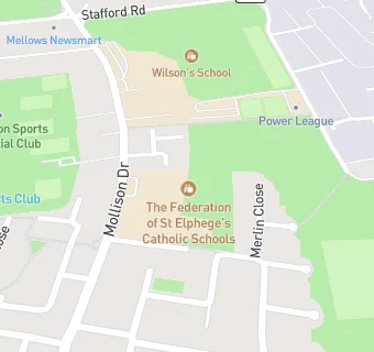 map for Caterlink Limited At St Elpheges Roman Catholic School