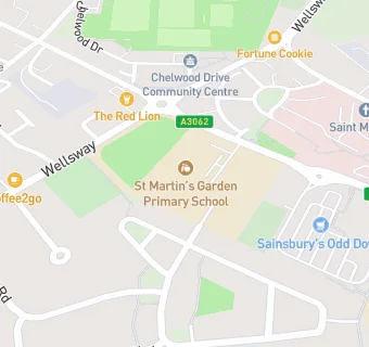 map for St Martin's Garden Primary School