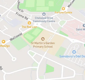 map for St Martins Garden Primary School