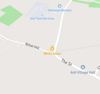 map for The White Swan At Ash