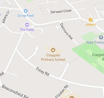 map for Claygate Primary School